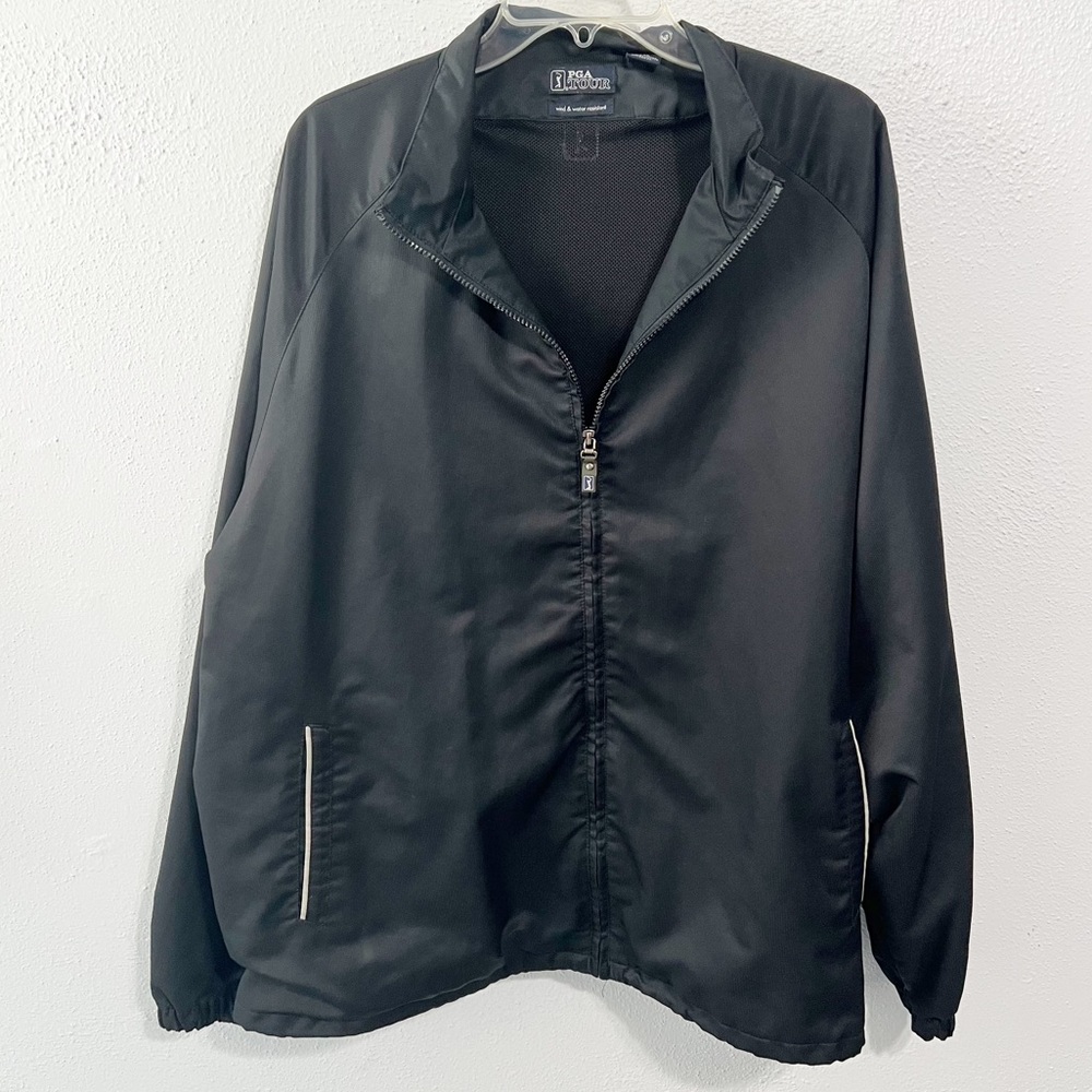 PGA Tour black men’s xxl windbreaker jacket